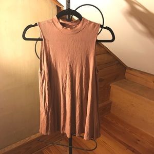 ASOS Mauve Pink High Collar Tank Top, EUC, 2